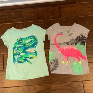 Cat & Jack/Carters Girls Dinosaur T-Shirts